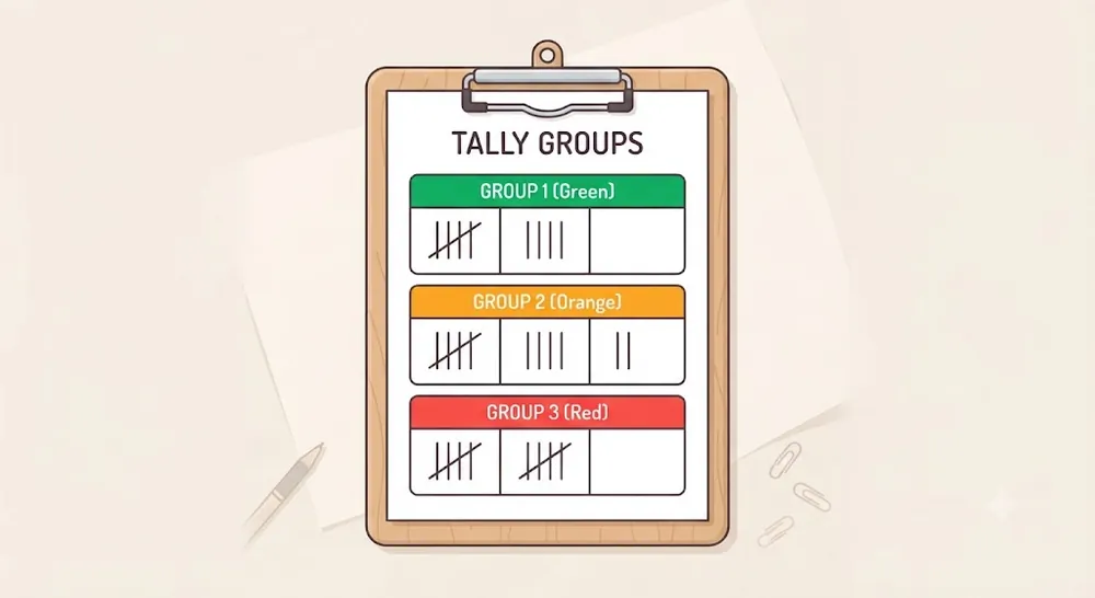 Toy-style tally of lessons finished in a week