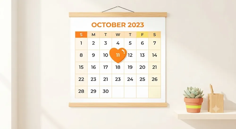 Toy-style streak calendar with a grace day