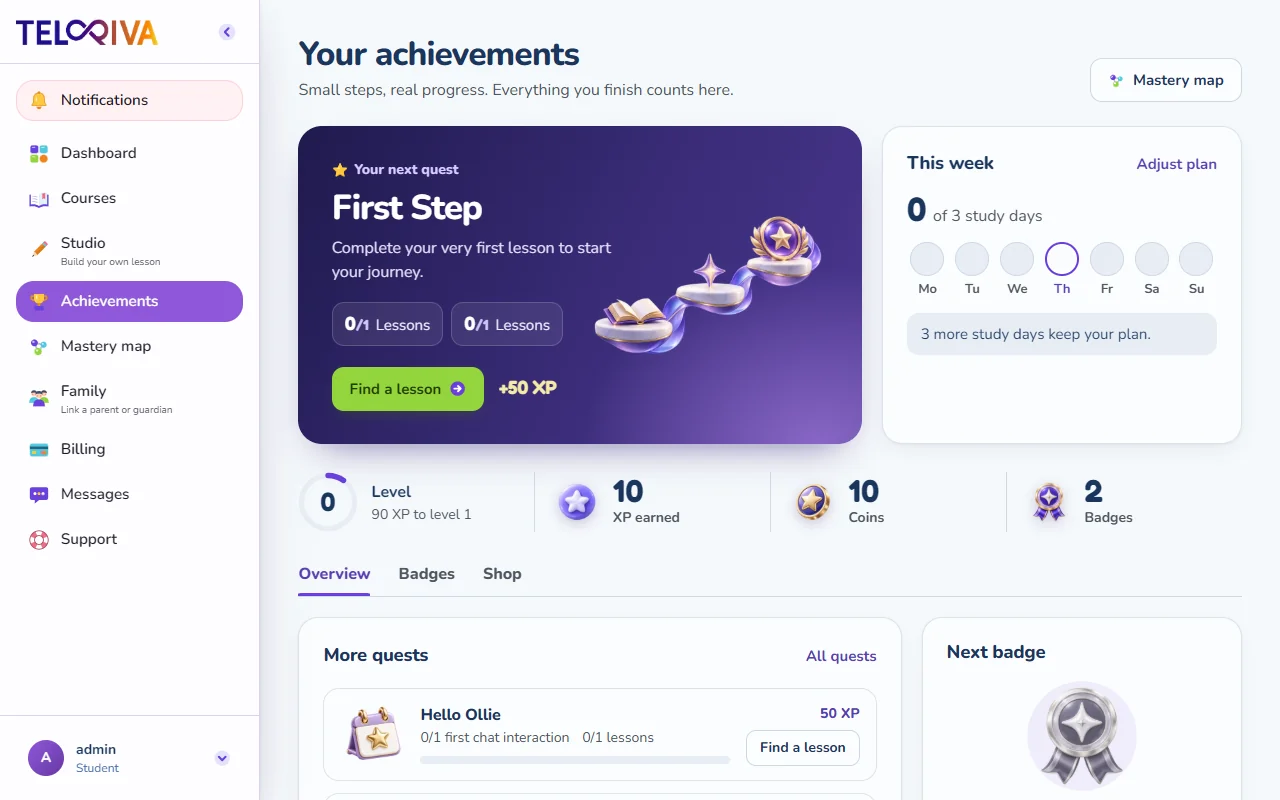 Rewards, streaks, and achievement badges